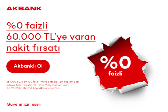 Akbanklı ol, %0 faizli toplam 60.000 TL'ye varan nakit fırsatını kaçırma!