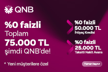 QNB Mobil'den Yeni Müşteri Olanlara Özel %0 Faizli Anında 75.000 TL QNB Mobil'den Yeni Müşteri Olanlara Özel %0 Faizli Anında 75.000 TL