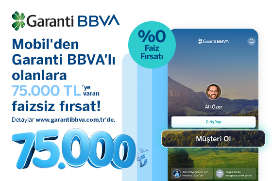 Faizsiz 75.000 TL' ye varan fırsat!