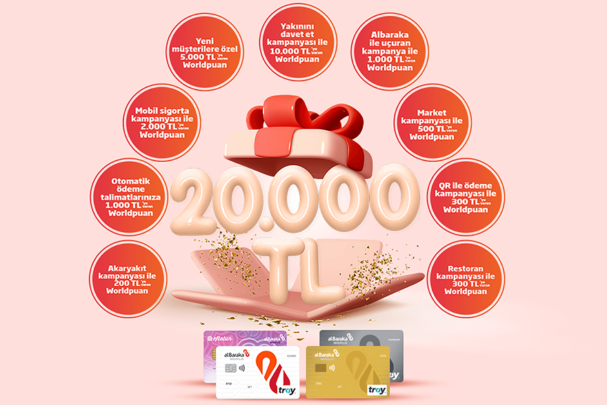 20.000 TL Worldpuan Kazanma Fırsatı! 20.000 TL Worldpuan Kazanma Fırsatı!