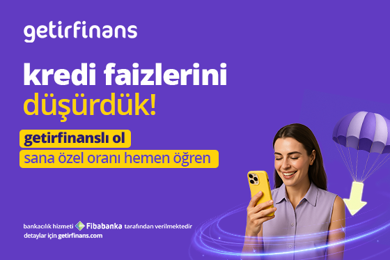 Aylık %3,65-%4,55 Arası Faiz Oranlarında 450.000 TL'ye Varan Kredi getirfinans'ta!