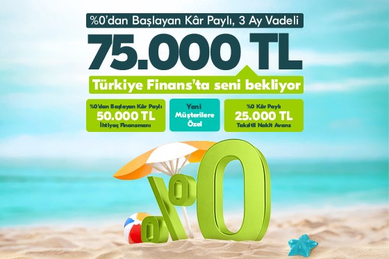Mobilden Türkiye Finanslı Ol, Kâr Paysız 75.000 TL'ye Varan Nakit Desteğini Kaçırma!