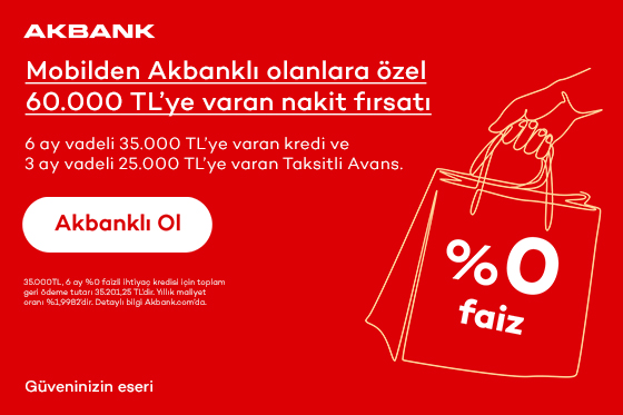 %0 faizli toplamda 60.000TL’ye varan nakit fırsatı! %0 faizli toplamda 60.000TL’ye varan nakit fırsatı!